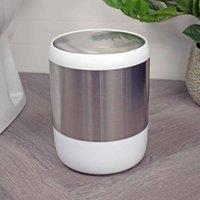 Showerdrape Elite Collection White Chrome 6L Swing Bin, White