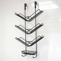 Showerdrape Atrium Collection Black Shower Caddy, Black