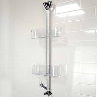 Showerdrape Elements Collection Clear Shower Caddy, Clear