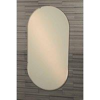 Showerdrape Archway 80 X 40Cm Bevelled Edge Oval Bathroom Mirror, Silver