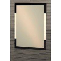 Showerdrape HAMPSTEAD 70 X 50Cm Rectangular Bathroom Mirror With Black Frosted Frame, Silver