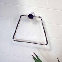 Showerdrape Vitality Chrome Collection Wall Mounted Towel Ring, Silver