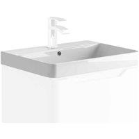 Scudo Rossini White 1 Tap Hole Ceramic Vanity Basin 600 x 460mm, White