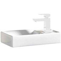 Scudo Lanza White Cloakroom Basin 400 x 220 x 80mm, White