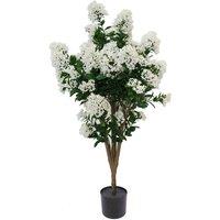 East 120Cm White Lilac In Pot Outdoor Faux Plant