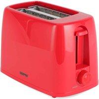 Geepas Red 2-slice Bread Toaster With 6-level Browning Control