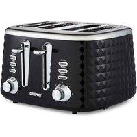 Geepas White And Black Versatile 4-slice Toaster 1750W