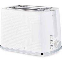 Geepas White 2-slice Bread Toaster With 7 Level Browning Control