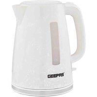 Geepas White 1.7L Premium Rapid Boil Cordless Electric Kettle 2200W