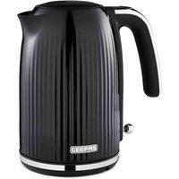 Geepas 1.7L Rapid Boil Fluted Black Jug Electric Kettle, Black