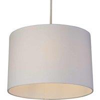 Lighting Collection White 30Cm Tc Cotton Drum Tc Liner, White