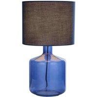 Lighting Collection Blue Glass Table Lamp, Blue