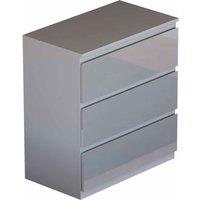 Vida Designs Glinton 3 Drawer Chest - Grey, Grey