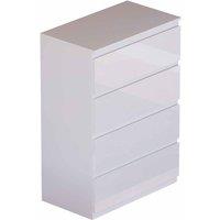 Vida Designs Glinton 4 Drawer Chest - White, White