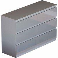 Vida Designs Glinton 6 Drawer Chest - Grey, Grey