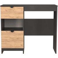 Welcome Furniture Ready Assembled Bora 2 Drawer Open Shelf Vanity, Grey