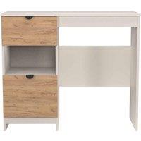 Welcome Furniture Ready Assembled Bora 2 Drawer Open Shelf Vanity, Cream