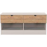 Welcome Furniture Ready Assembled Bora 2 Drawer Openshelf Bed Box, Cream