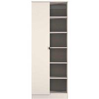 Welcome Furniture Ready Assembled Bora 1 Door Open Shelf Double Wardrobe, Multi