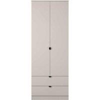 Welcome Furniture Ready Assembled Bora 2 Drawer Double Wardrobe, Cream