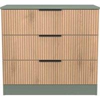 Welcome Furniture Ready Assembled Java 3 Drawer Chest, Green