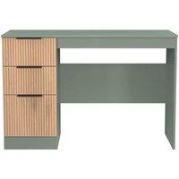 Welcome Furniture Ready Assembled Java 3 Drawer Wide Desk, Green