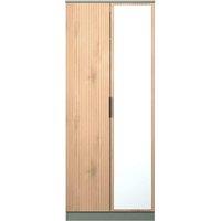 Welcome Furniture Ready Assembled Java Double Mirror Wardrobe, Green