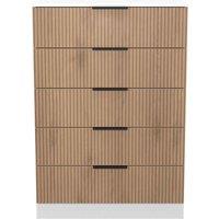 Welcome Furniture Ready Assembled Java 5 Drawer Chest, White