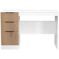 Welcome Furniture Ready Assembled Java 3 Drawer Wide Desk, White