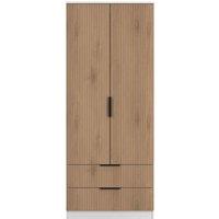 Welcome Furniture Ready Assembled Java 2 Drawer Double Wardrobe, White