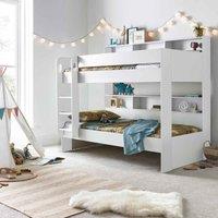 Bedmaster Oliver White Storage Bunk Bed No Drawer With Orthopaedic Mattress, White