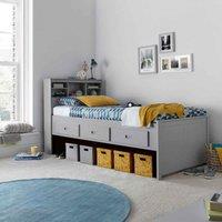 Bedmaster Veera Grey Guest Bed No Trundle With Spring Mattress