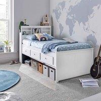 Bedmaster Veera White Guest Bed No Trundle With Spring Mattress