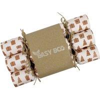 EasyEco Recycled Paper Christmas Crackers Plastic Free - Pink Gifts Table Decorations, Pink