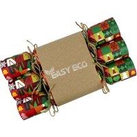 EasyEco Recycled Paper Christmas Crackers Plastic Free - Wrapping Table Decorations, Multi