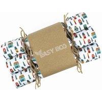 EasyEco Recycled Paper Christmas Crackers Plastic Free - Festive Houses Wildflower Seed Xmas, Multi