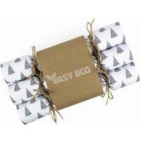 EasyEco Recycled Paper Christmas Crackers Plastic Free - Xmas Trees Table Decorations, Multi