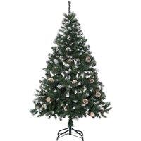 Homcom 5Ft Artificial Christmas Tree Indoor Decoration, Green
