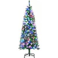 Homcom 5Ft Prelit Artificial Xmas Tree W 250 Colour Leds, Green