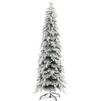 Homcom 7Ft Flocked Pencil Christmas Tree, Green