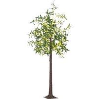 Homcom 180Cm Olive Tree Light W 300 Warm White Leds, Green