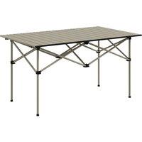 Outsunny Portable Camping Table W Roll Up Top - Khaki, Cream