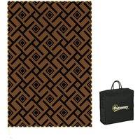 Outsunny Outdoor Rug W Led Light 182X274Cm Brown Black, Brown