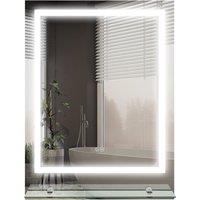Kleankin LED Bathroom Mirror With Defogging Film, White
