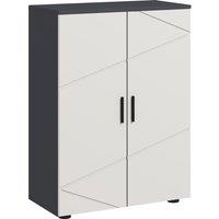 Kleankin Small Bathroom Storage Cabinet W Soft Close Doors, Grey