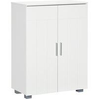 Kleankin Modern Bathroom Cabinet W Storage White, White