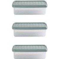 Wham Clip 6.01 7L Rectangular Box & Lid Clear Green Milieu Stone, Green