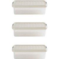 Wham Clip 6.01 7L Rectangular Box & Lid Clear Stone Slate Gray, Cream