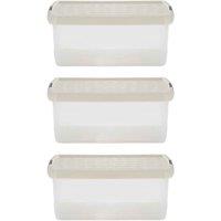 Wham Clip 6.02 10.5L Rectangular Box & Lid Clear Stone Slate Gray, Cream