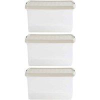Wham Clip 6.03 14L Rectangular Box & Lid Clear Stone Slate Gray, Cream
